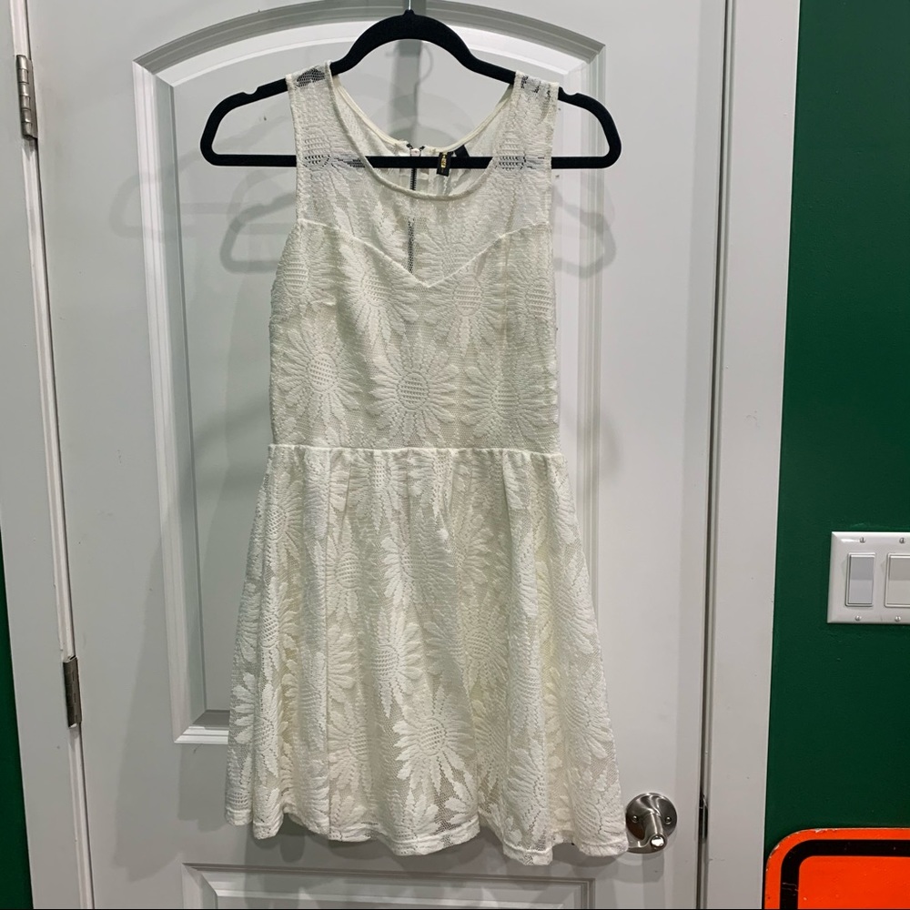 white lacy dress